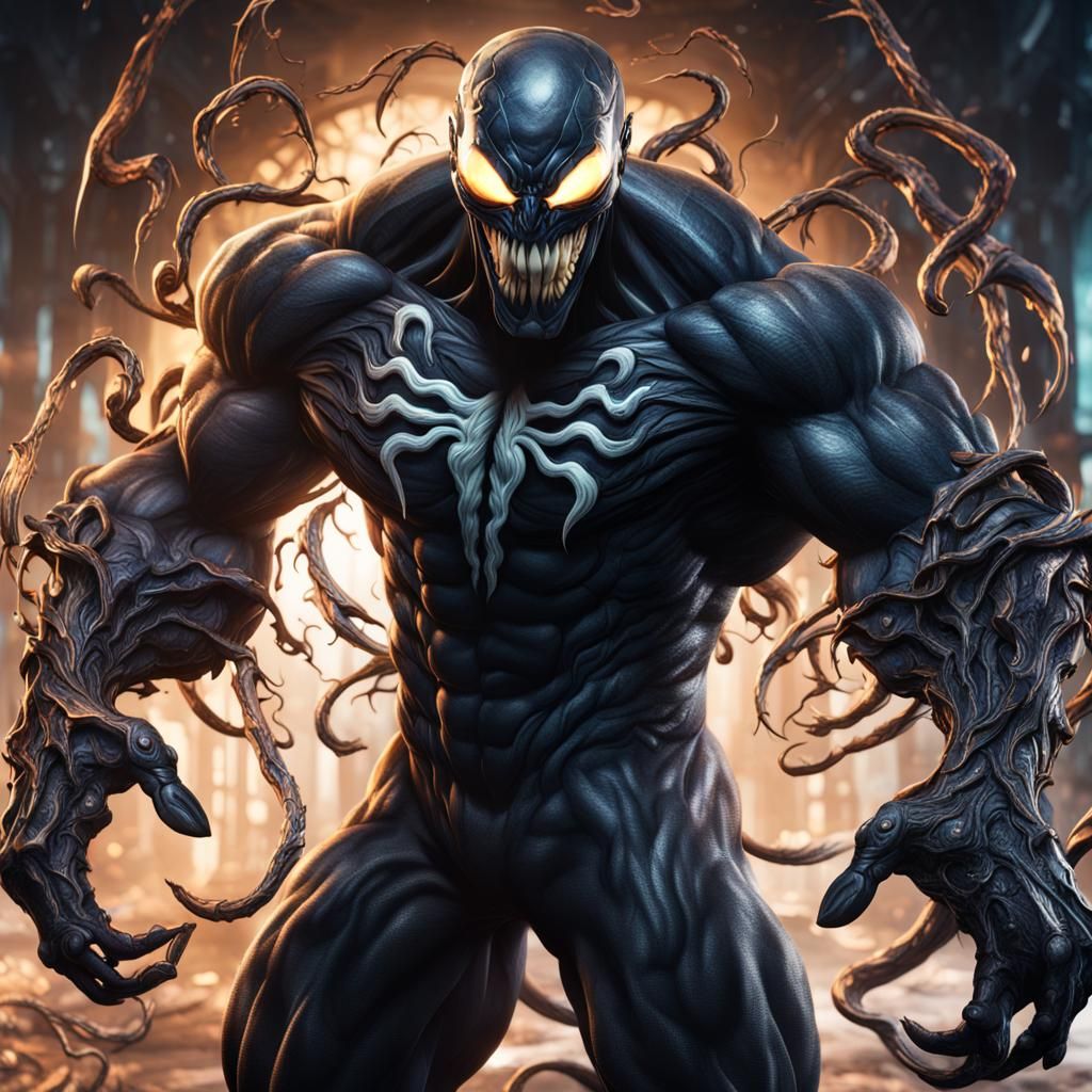 Venom Symbiote Mind Control of a Muscular Man