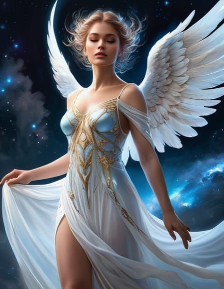 Ethereal Blonde Angel: A Vision of Grace