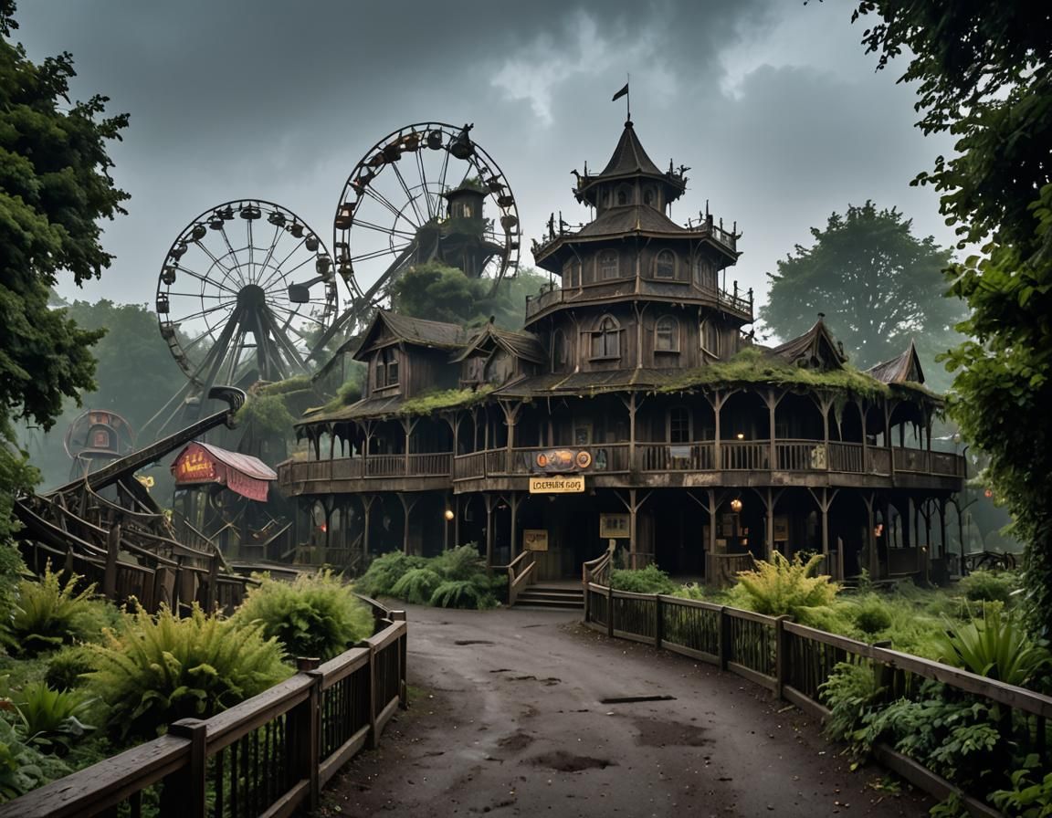 The haunted houses and spooky rides.