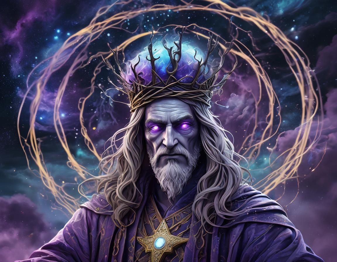 Cosmic Wizard in Astral Art Style