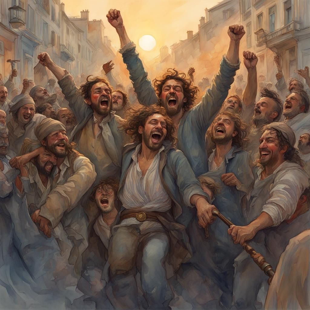 Revolutionary Joy: A Watercolor Masterpiece