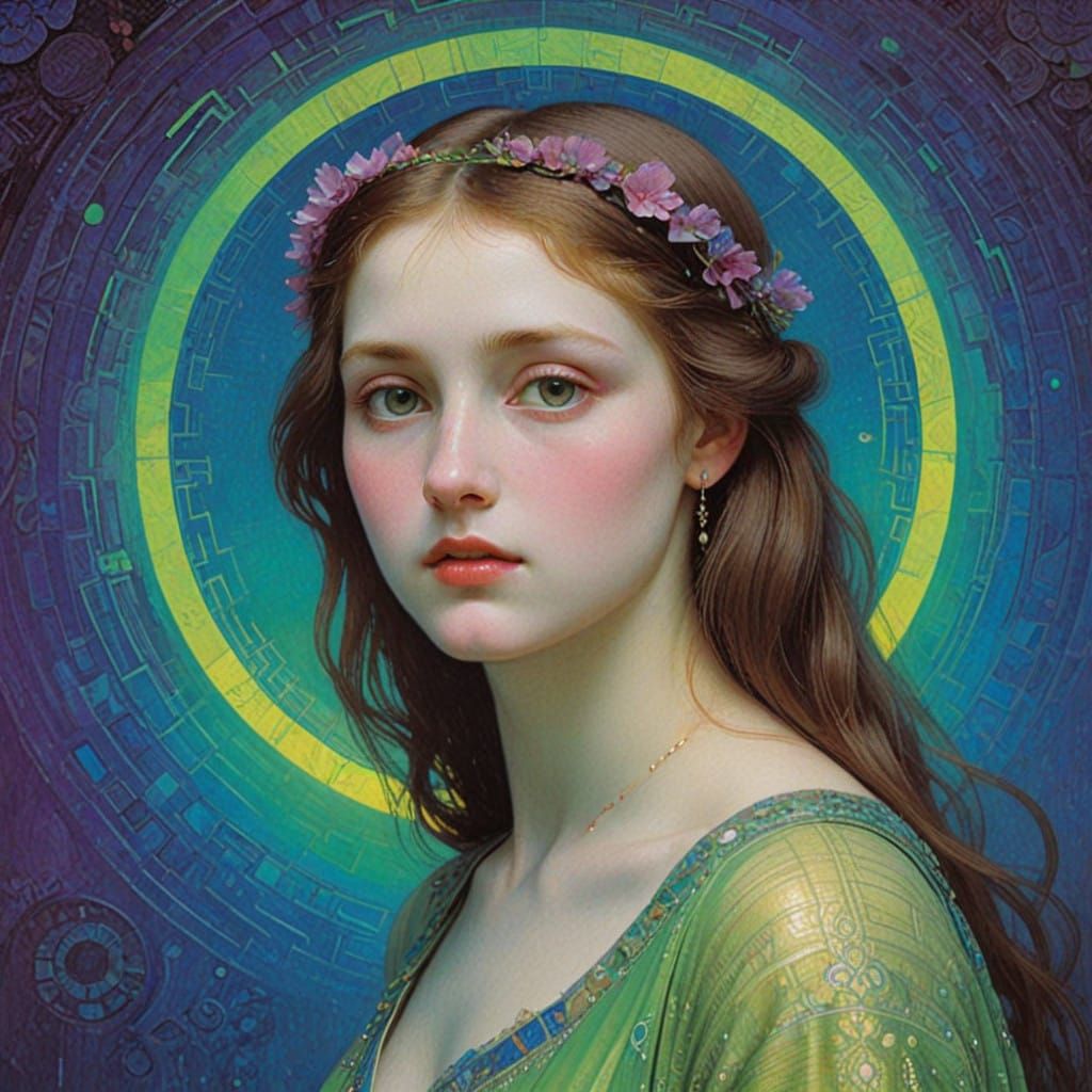 Hyperealistic Portrait in Glowing GaN Etching - Visionary Ar...