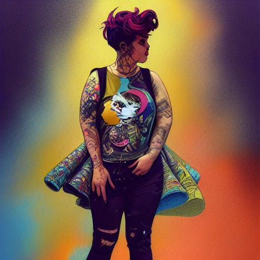 Punk Couture on Stage: Hyperdetailed Painting