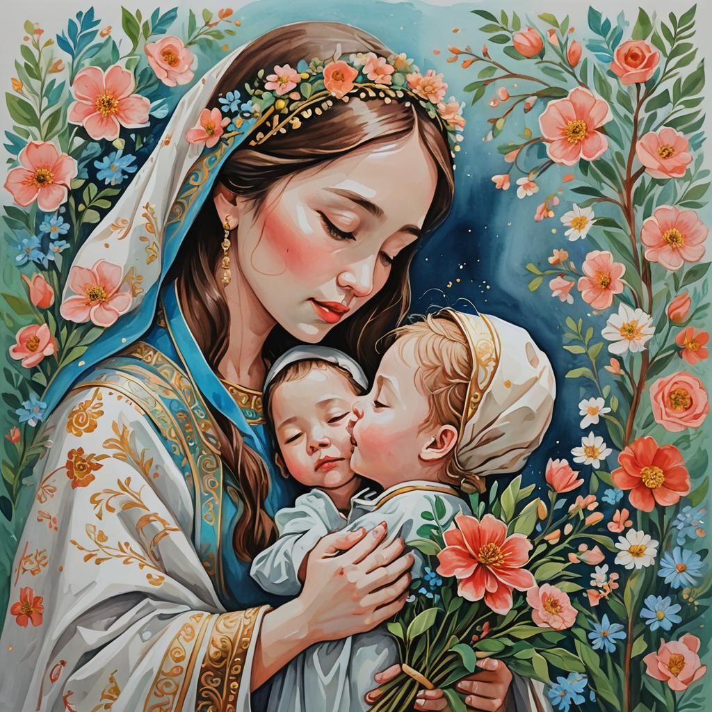 Gouache Painting of a Heartfelt Sentiment