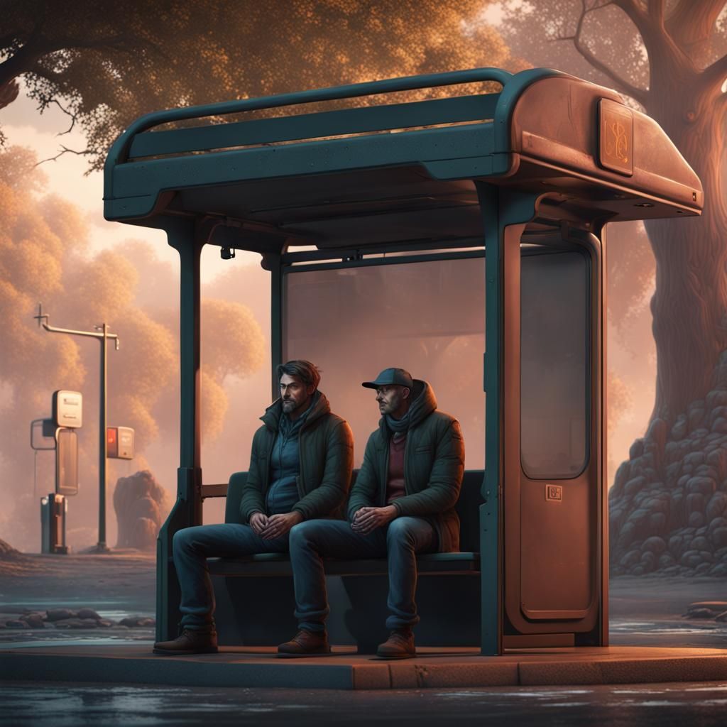 Man Waiting: Detailed Matte Painting in Unreal Engine