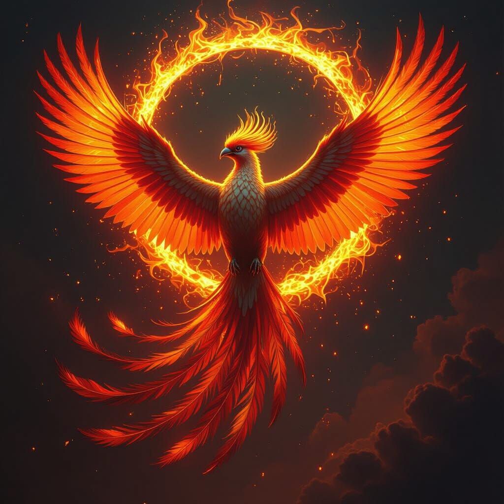 Quetzalcoatl's Embers: Majestic Birds of Flame