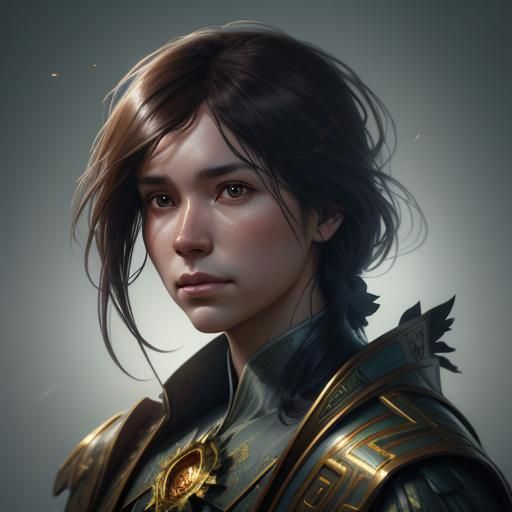 Dog and Tree Portrait by Greg Rutkowski