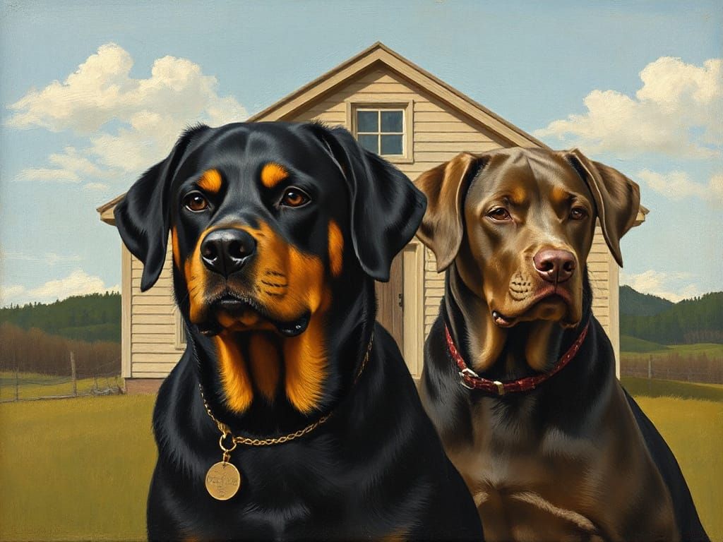 Rural Guardians in Regionalist Style