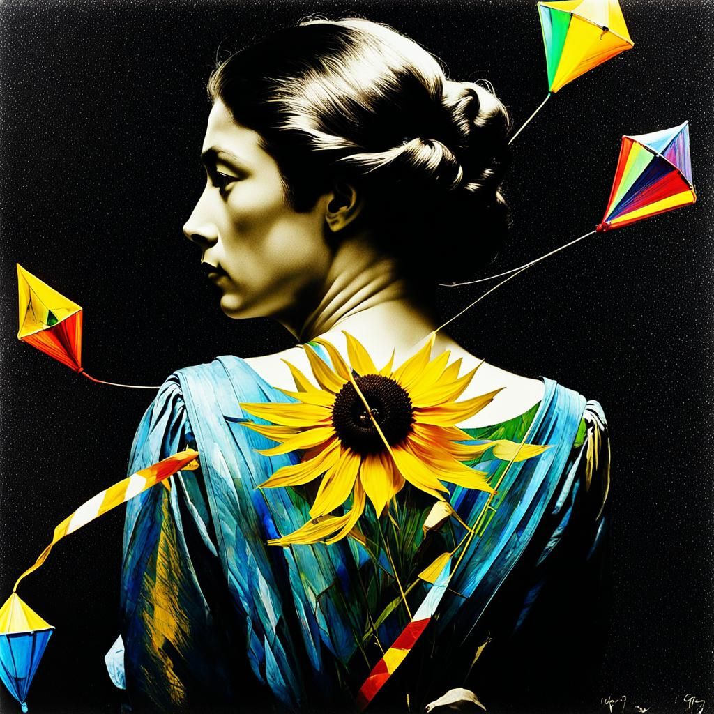 Luminous Fairy Flies Kite: Abstract Alcohol Ink Art