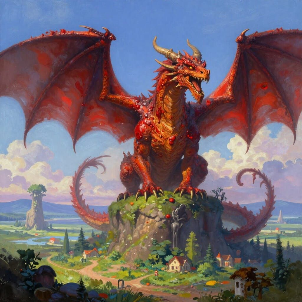 Blood Dragons and Harmony: A Surreal End of World