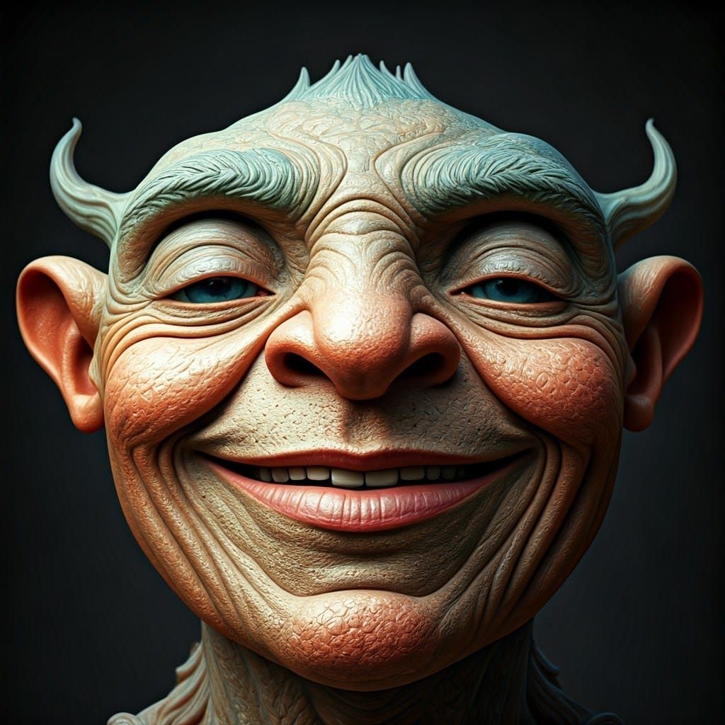 Mythical Sculptures Enjoying Ragtime in Realistic Photo