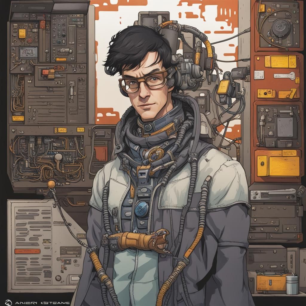 Brooding Anti-Hero Systems Programmer in Digital Art