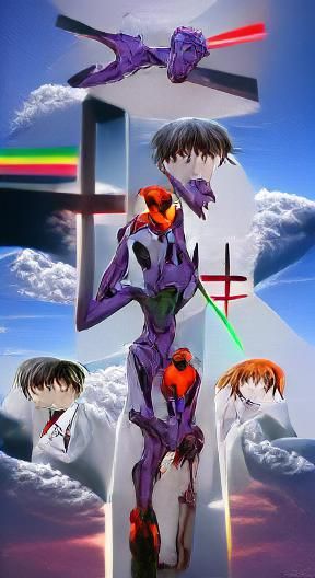 Abstract Evangelion Inspired by Kandinsky