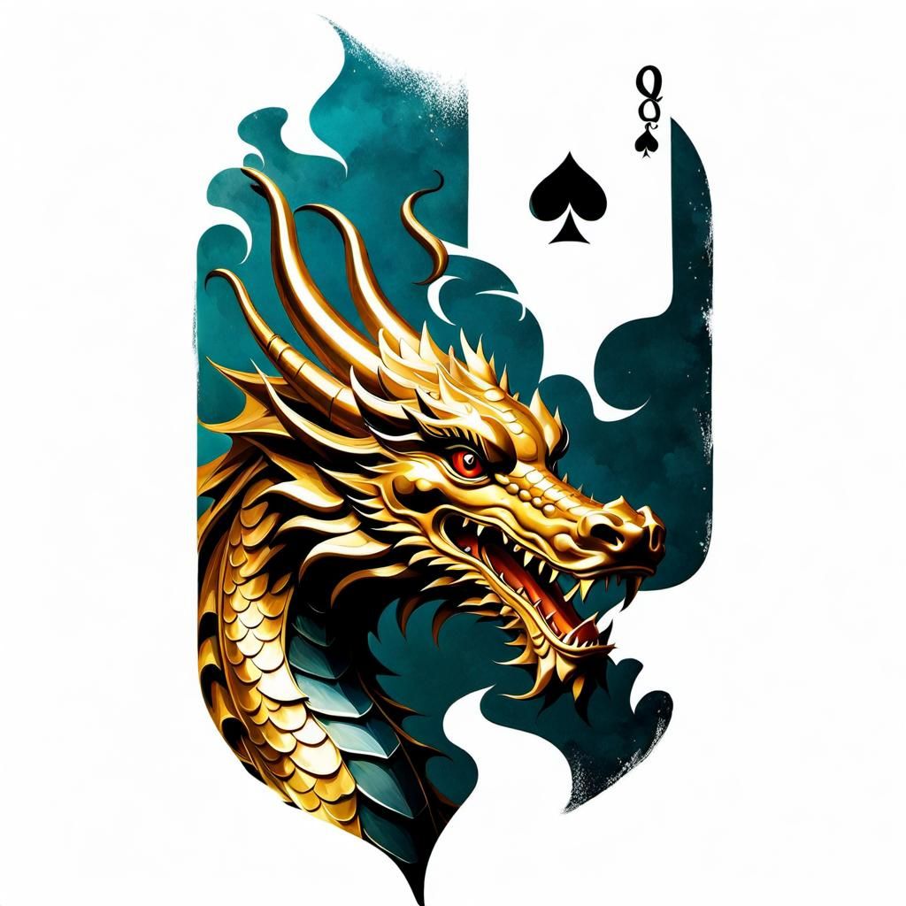 Golden dragon spades