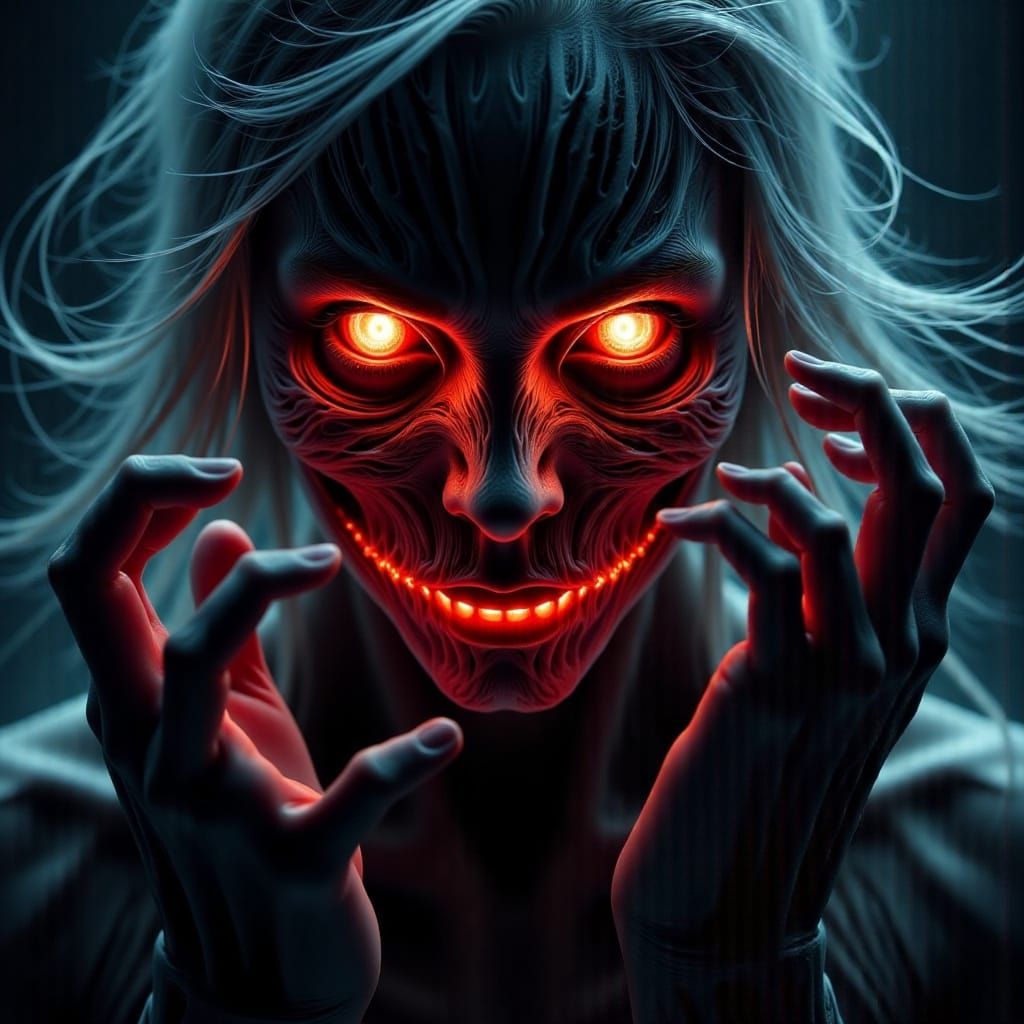 Elegant Menace: Dark Cultivator with Sinister Smile