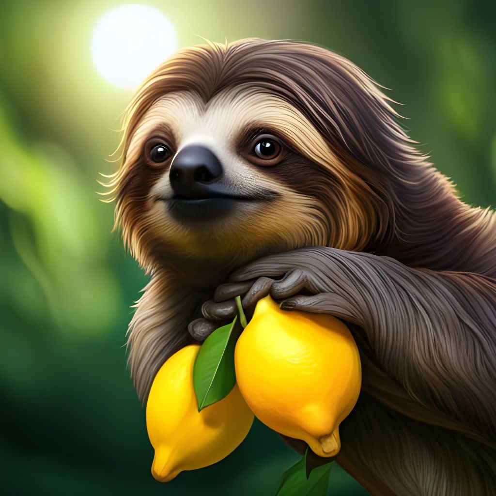 Sloth's Lemon Treat in Sunset Lighting