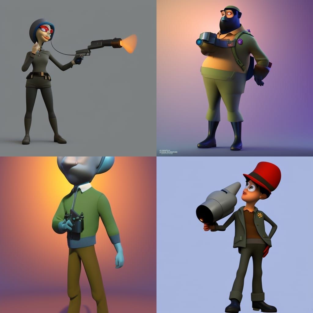 Russian Spy in Pixar-Style 3D Digital Art