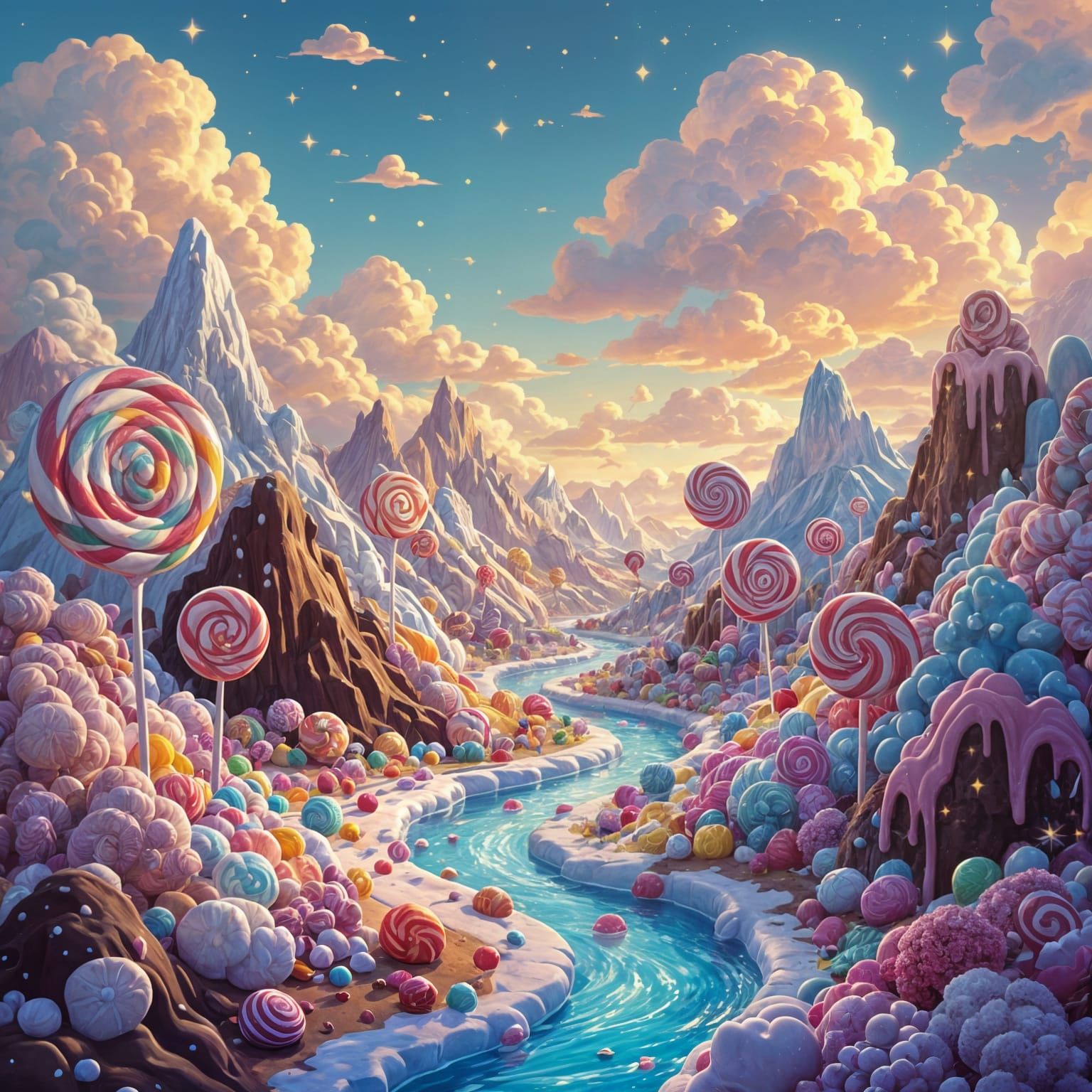 Magical Candy Land Landscape