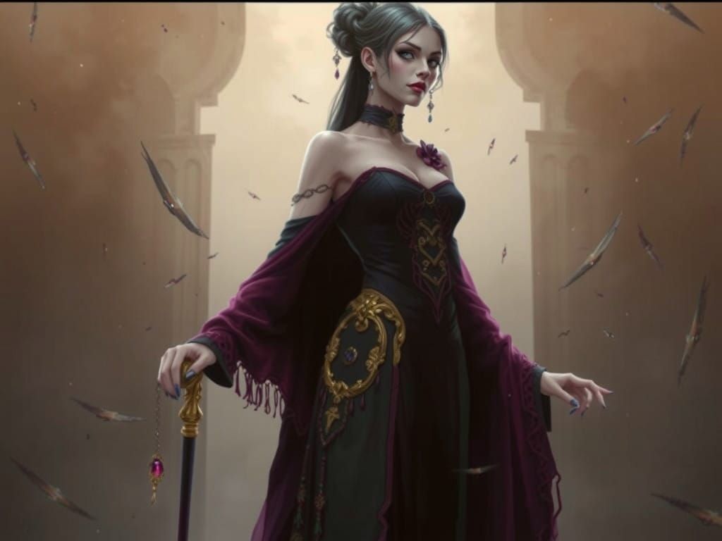 Gothic Zombie Noblewoman in Elegant Despair