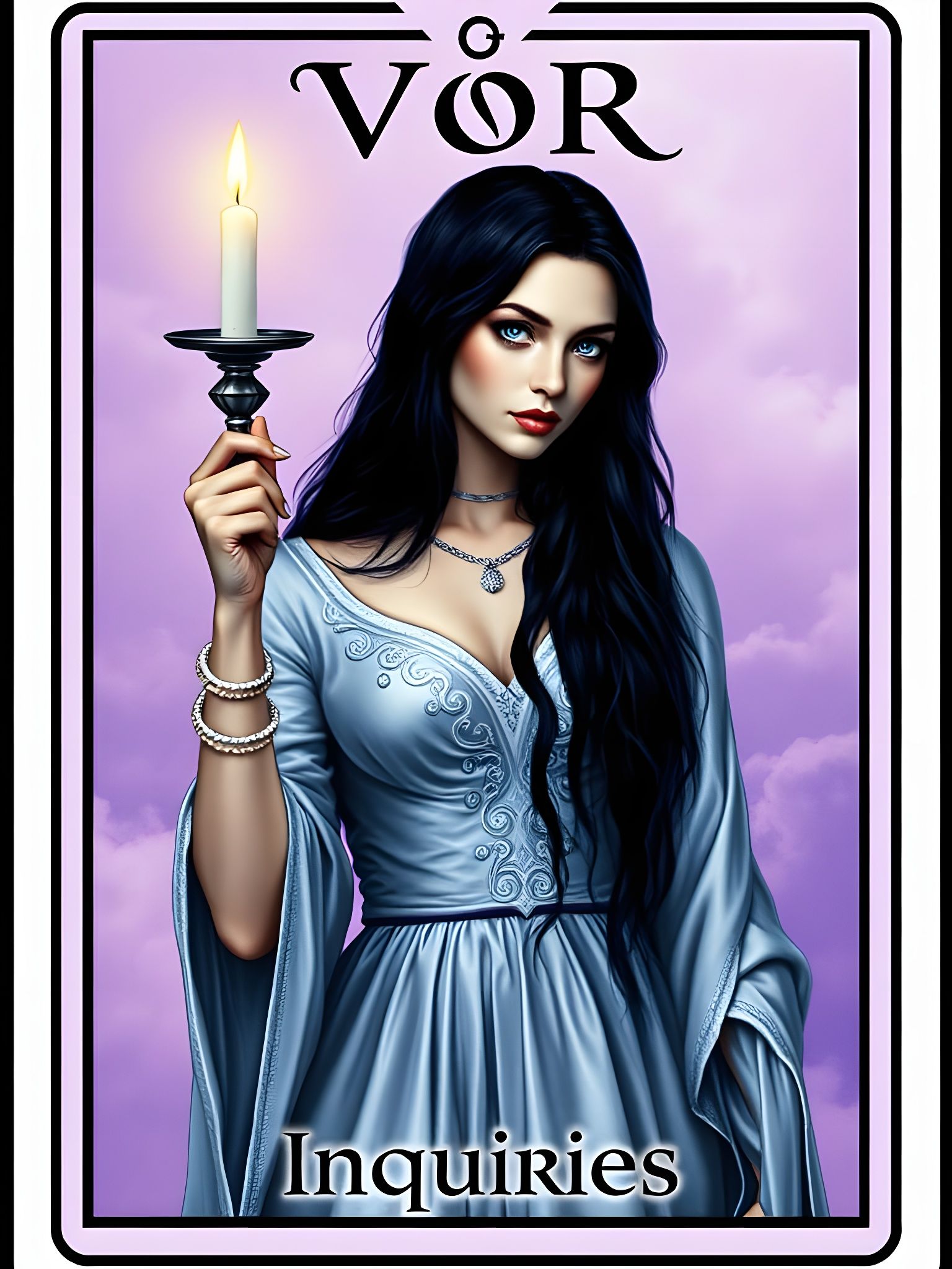 Norse Goddess Tarot Card in Cinematic Style