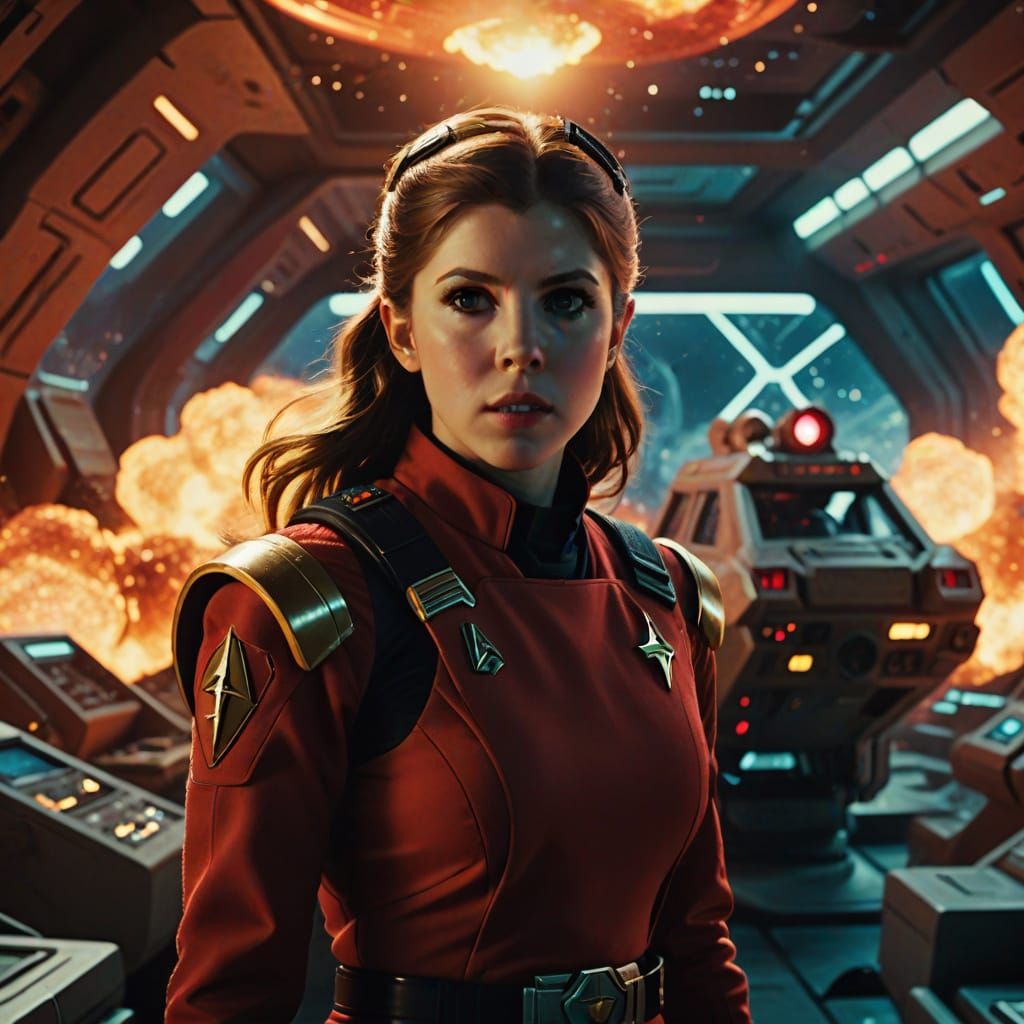 Anna Kendrick in Star Trek Red Uniform