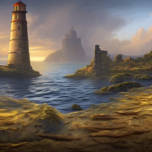 Hyper Detailed Underwater Post-Apocalyptic Vista