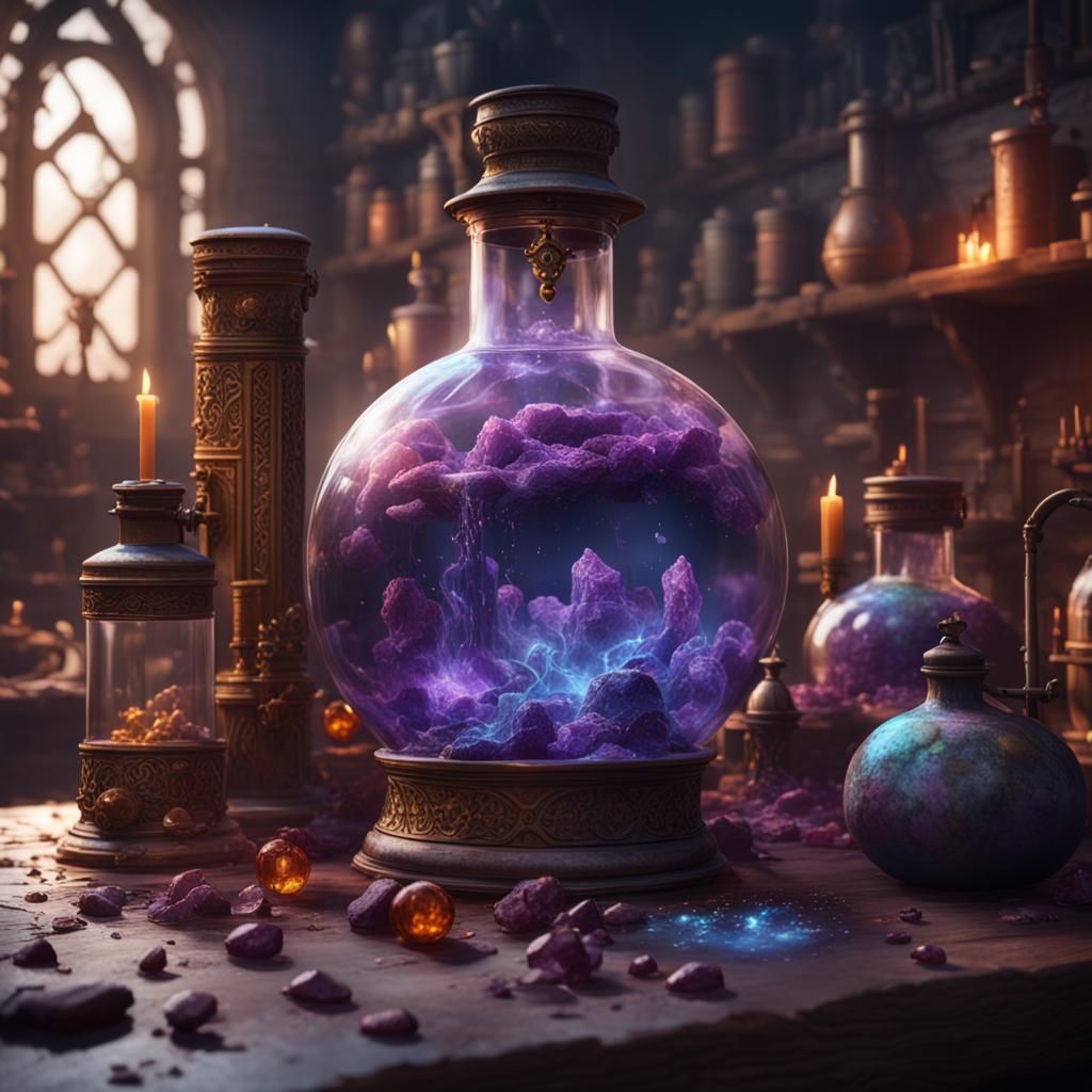 Fantastical Alchemist Potion in Detailed Digital Art