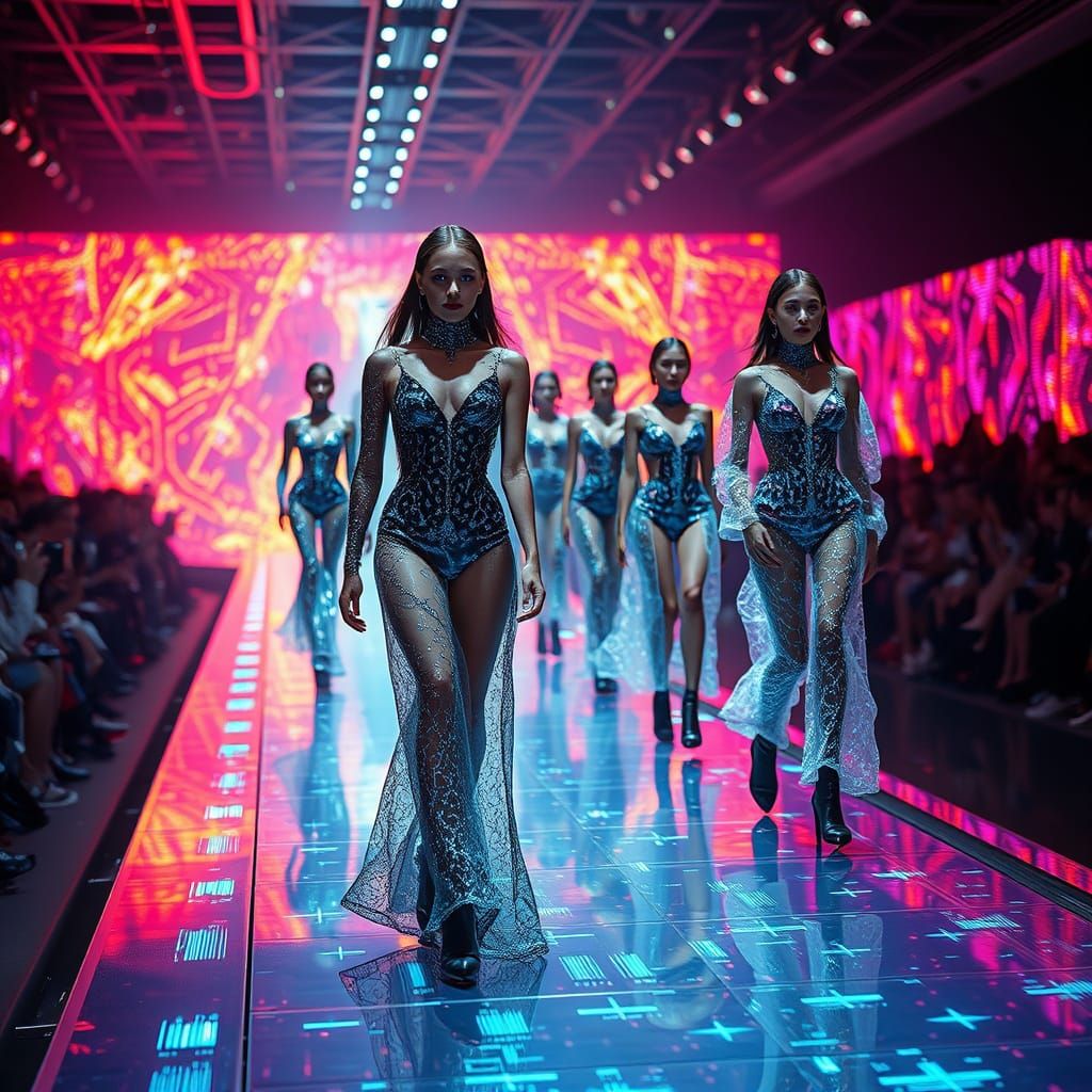 Digital Fashion Show in Cyberpunk Style