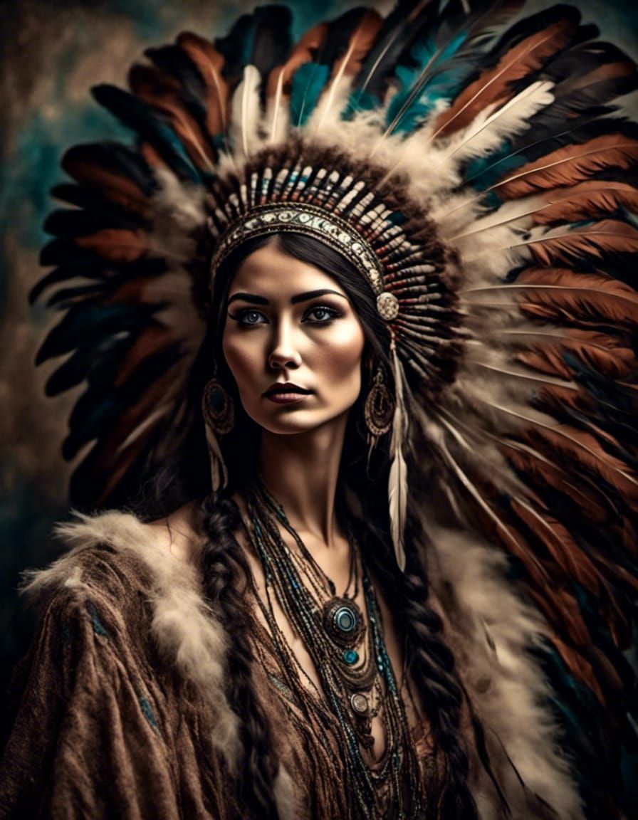 Vintage Native American portrait
