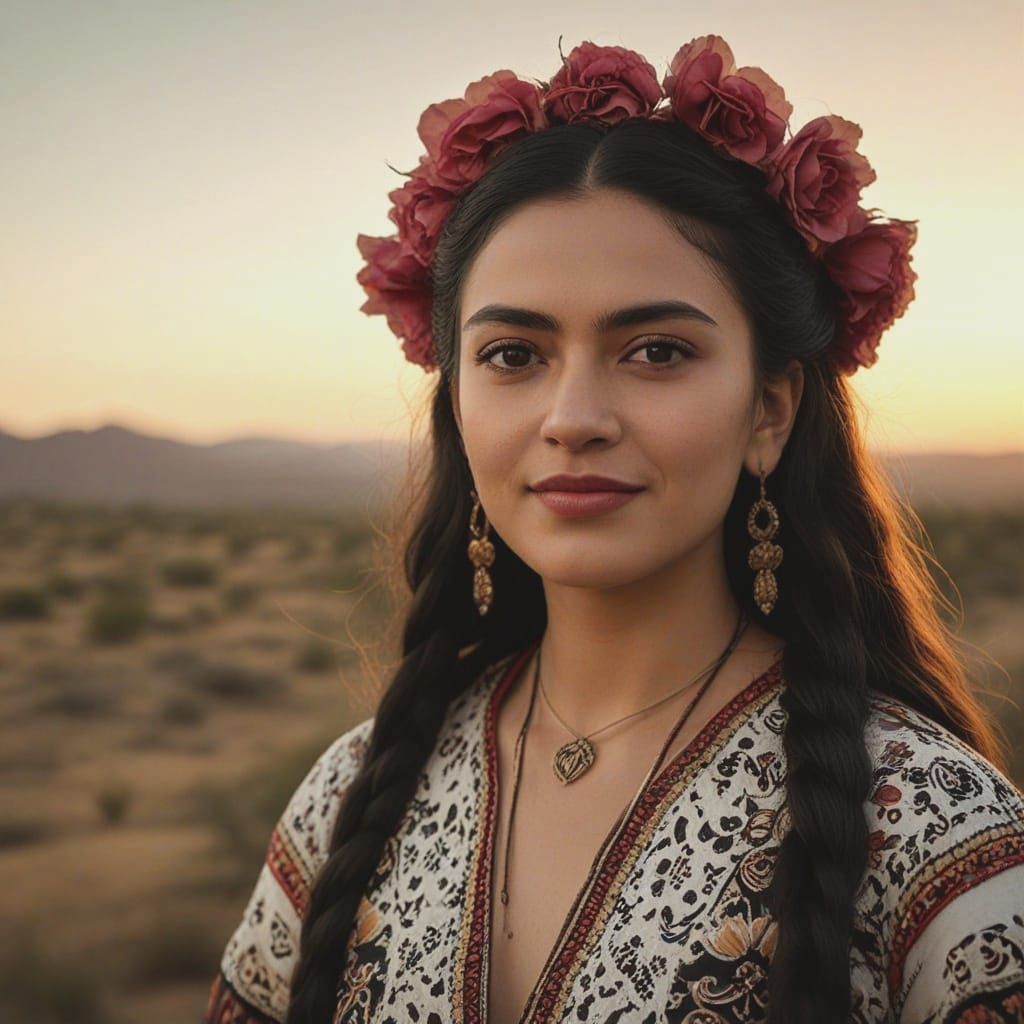 Mexican Beauty in Traditional Charro Attire