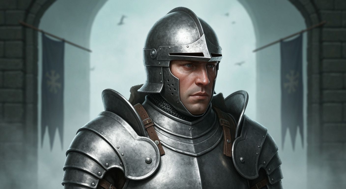 Medieval Knight Portrait in Cinematic Concept Art Style