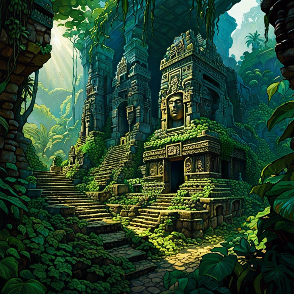 Mayan Jungle Ruins: A Fantasy Masterpiece