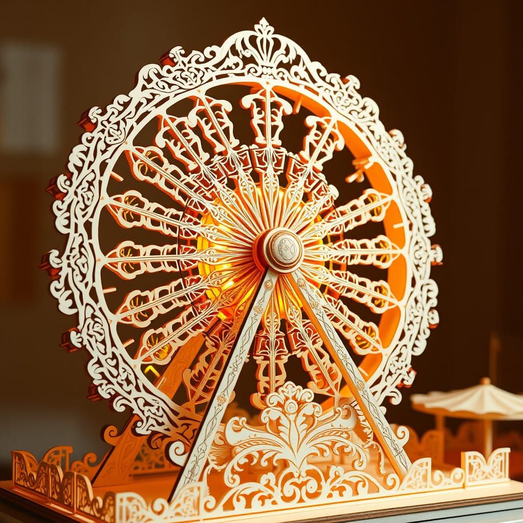 Baroque Ferris Wheel in Golden Light