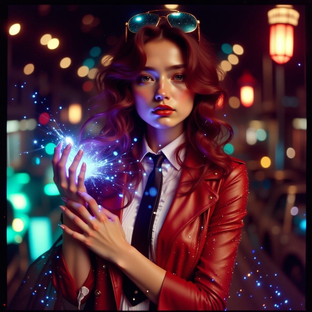 Marion Rousse Posing with Rorschach Patterns