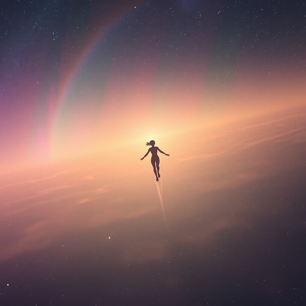 Weightless Figure Drifts in Dreamlike Simulation