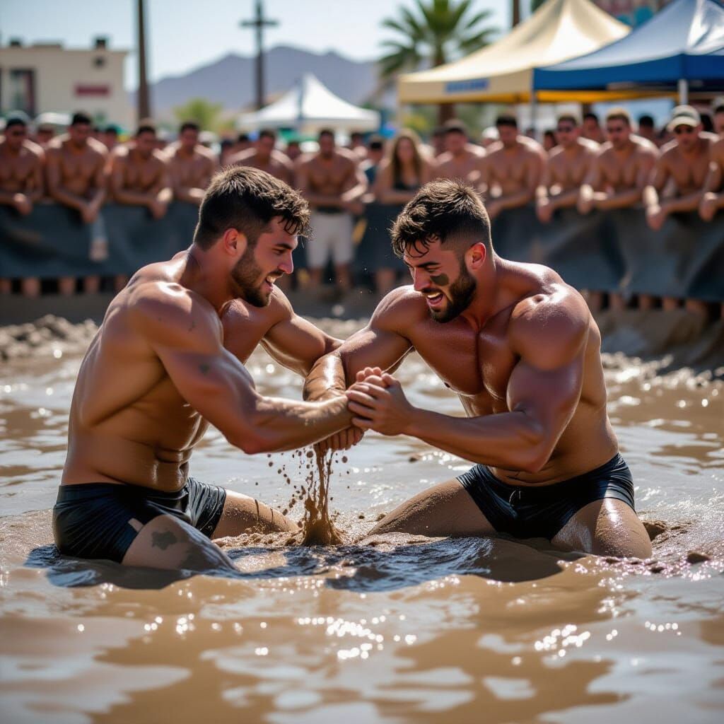 Mud Wrestling Match in Las Vegas