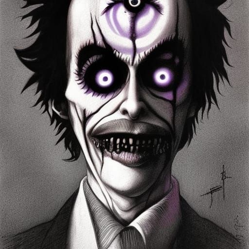 Creepy Demon Doctor Portrait in Gothic Style