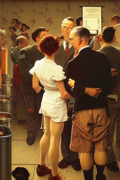 Ominous Farewell Scene in Detailed Fantasy Art