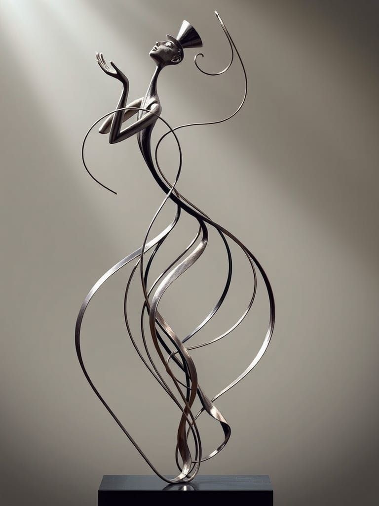 Ethereal Dance in Motion, Abstract Sculpture