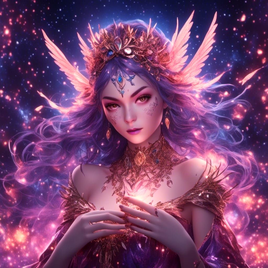 Light Fairy Princess Protecting Living Beings