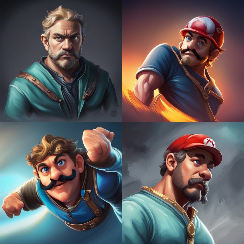 Hyperdetailed Super Mario Portrait in Unreal Engine