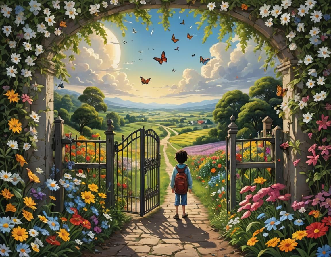 Portal Between Joyful and Somber Lands