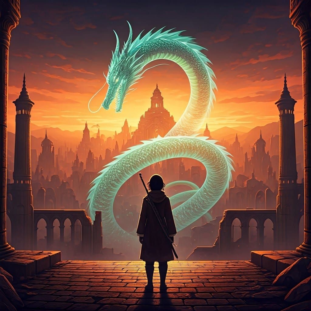 Hero and Dragon in Ancient Metropolis