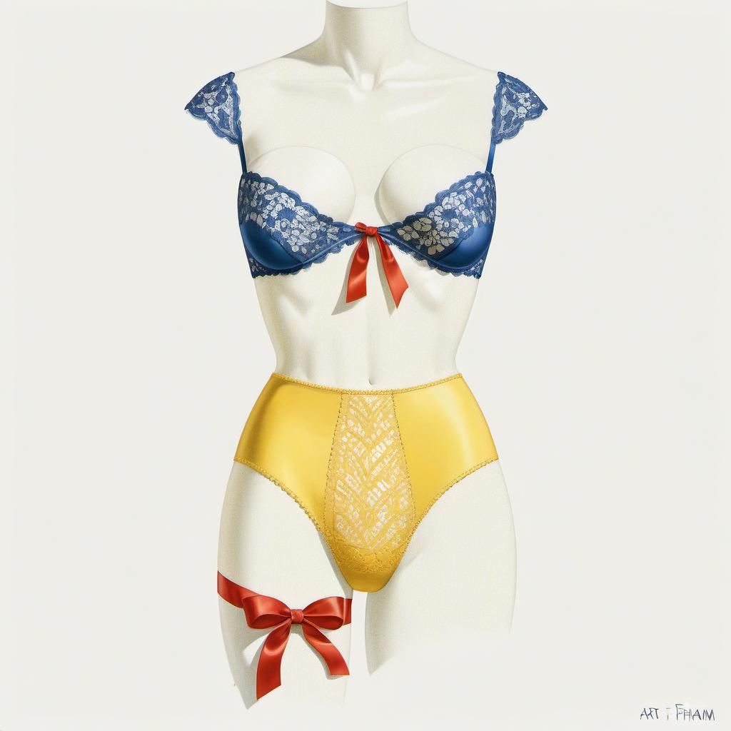 Snow White Portrait in Lace Underwear, Art Frahm Style