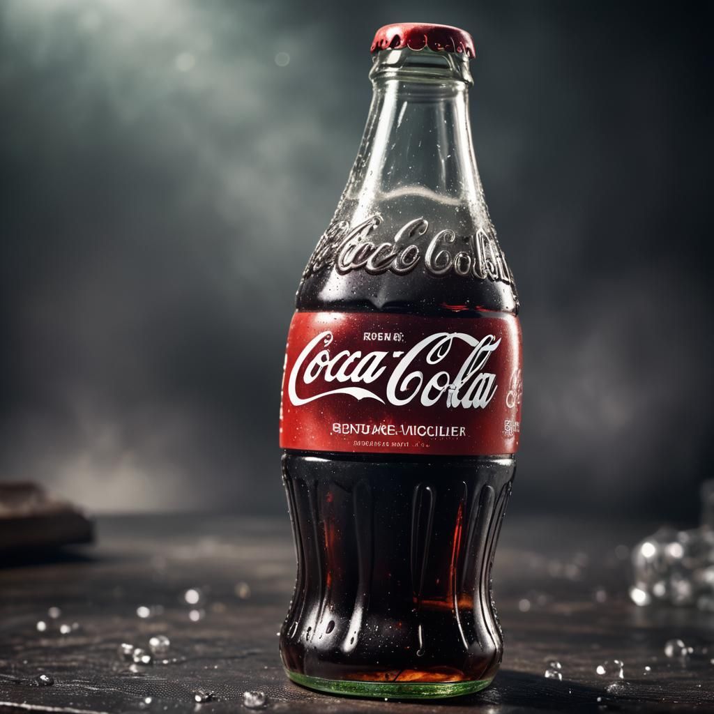 Coca-Cola Bottle in Baroque-Inspired Hyperrealism