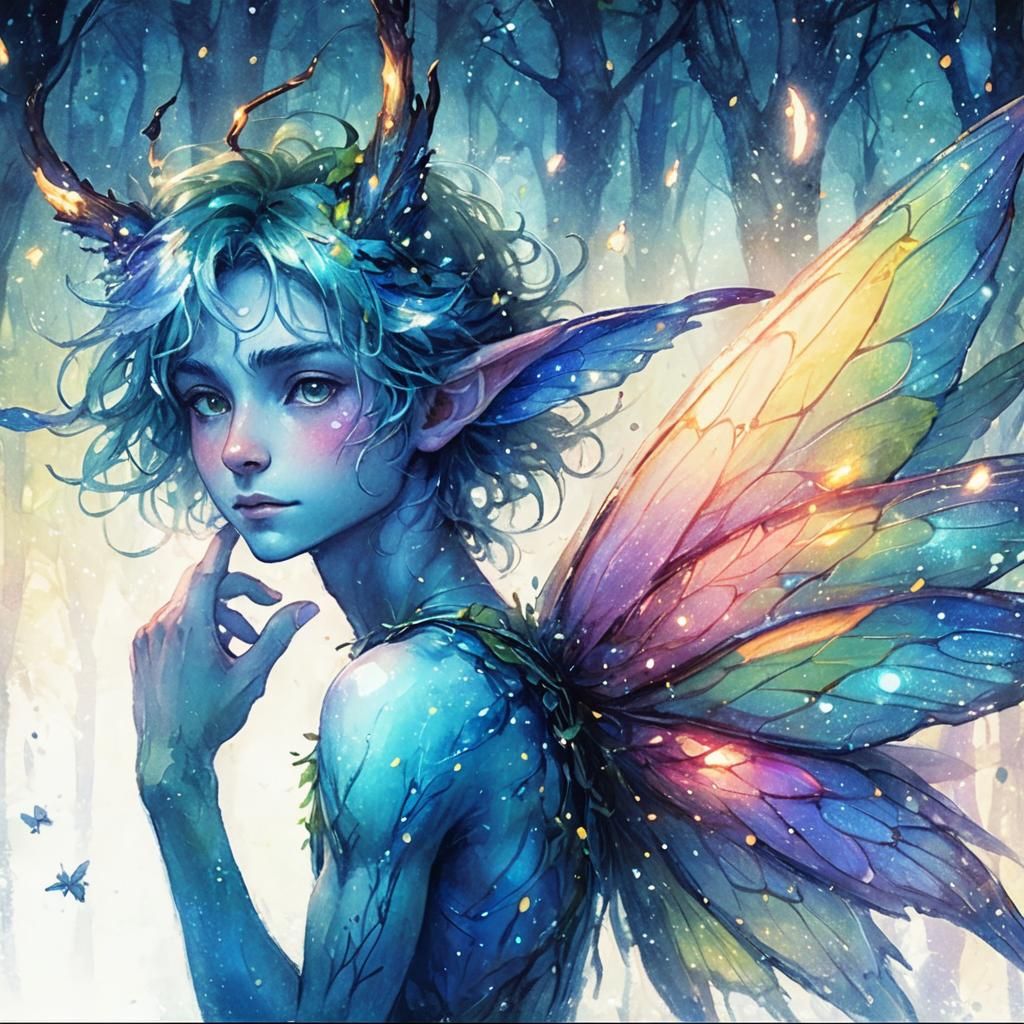 Enchanting Moonlit Fairy Portrait in Fantasy Art