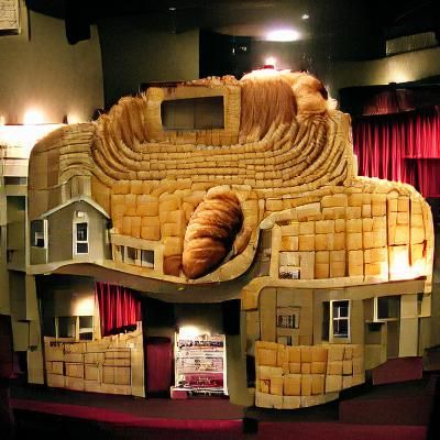 Surreal Theater House Shaped Like Bread
