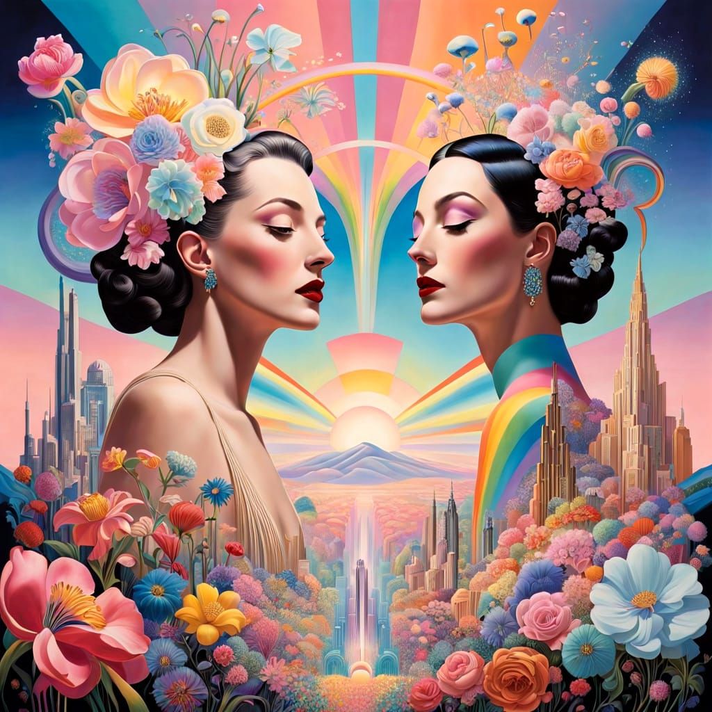 Art Deco City Inspired by Dali and Matisse