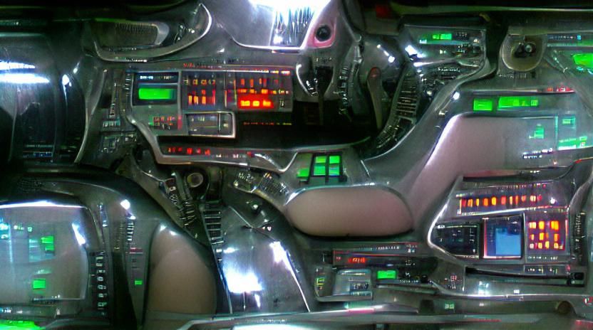 Cassette Futurism Starship Control Panel