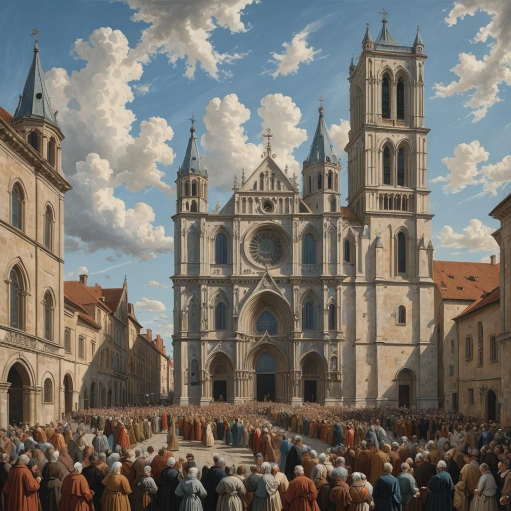 18th Century Procession at Romanesque Cathedral